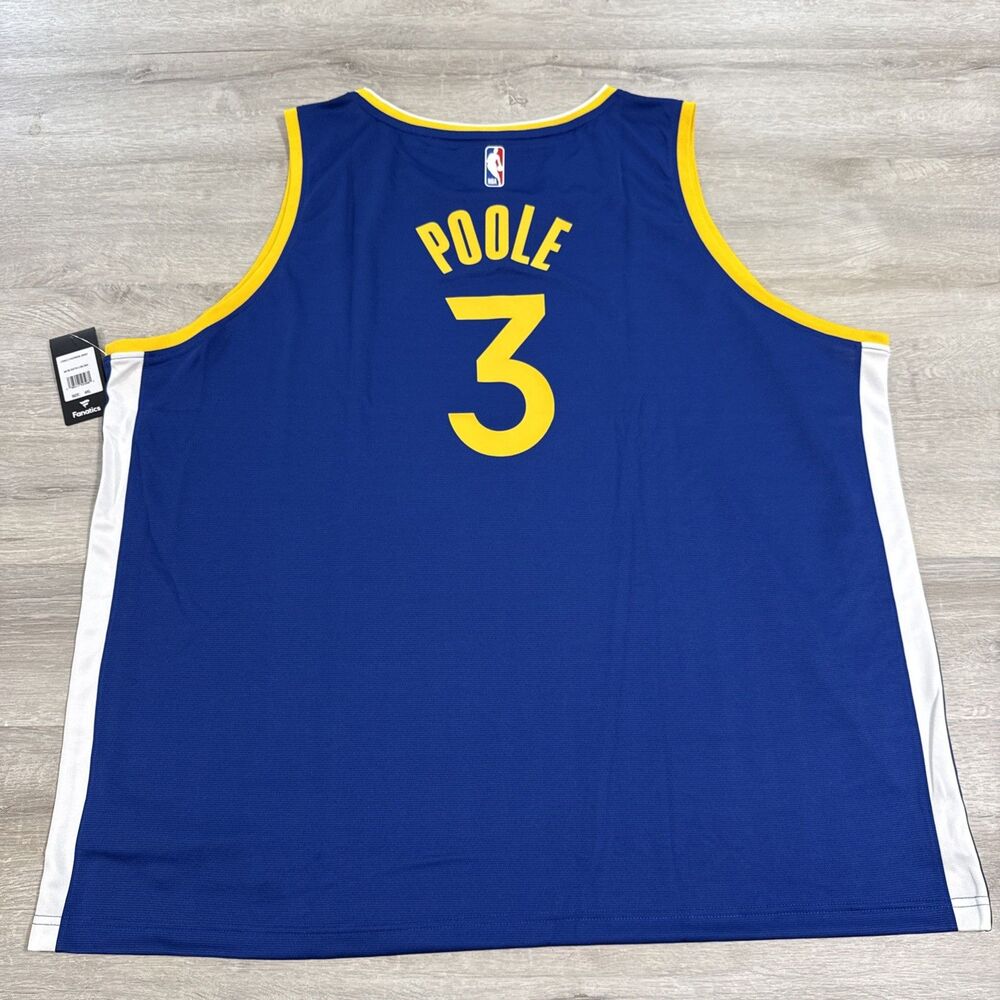 Golden State Warriors Jersey Jordan Poole Fanatics Blue NWT Men's 4XL NBA